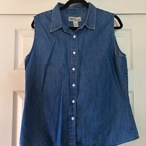 Safari Adventures Vintage Sleeveless Denim Shirt